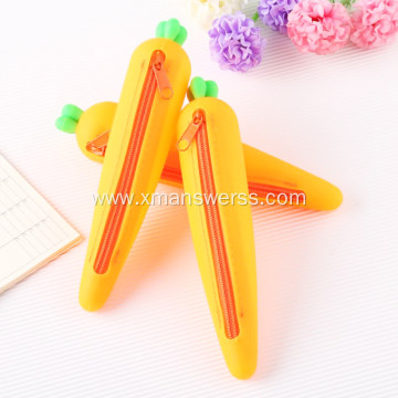 Custom creative school silicone pencil case for kids